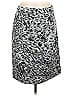 Talbots 100% Cotton Animal Print Silver Casual Skirt Size 6 - photo 1