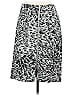 Talbots 100% Cotton Animal Print Silver Casual Skirt Size 6 - photo 2