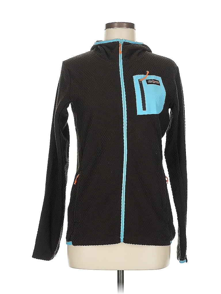 Pre-owned Assorted Brands Zip Up Hoodie In Black