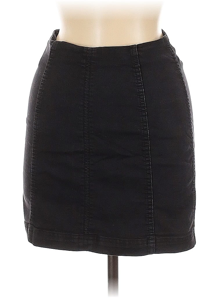 Click to view more detailed imagery on our partner's website Pre-owned Free People Denim Skirt In Black