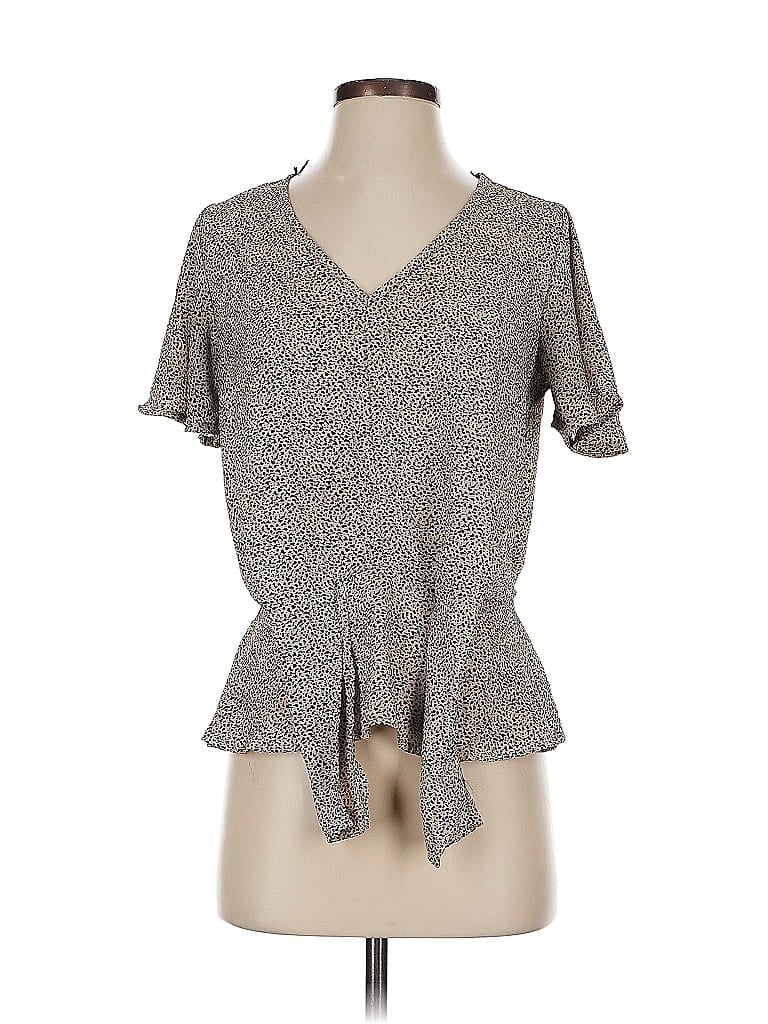SIENNA SKY Pre-owned Short Sleeve Blouse In Gray
