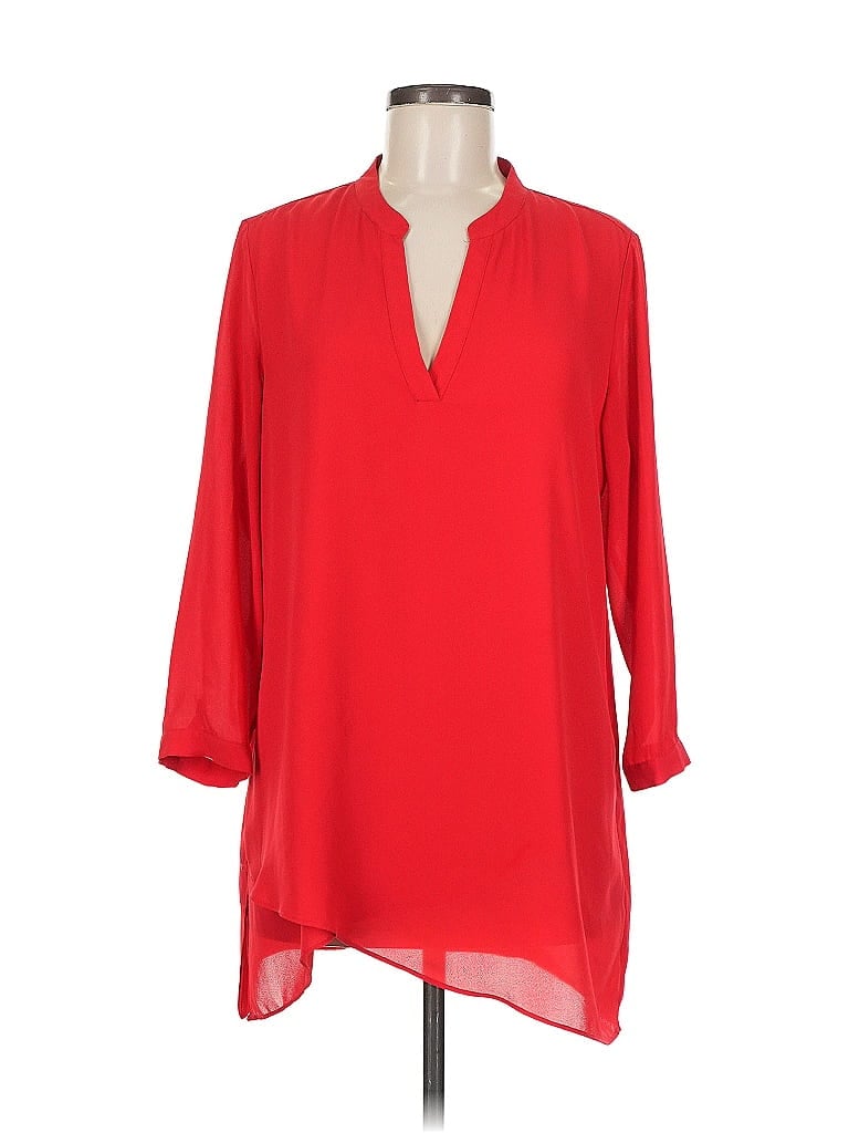 Pre-owned Zac & Rachel 3/4 Sleeve Blouse In Red