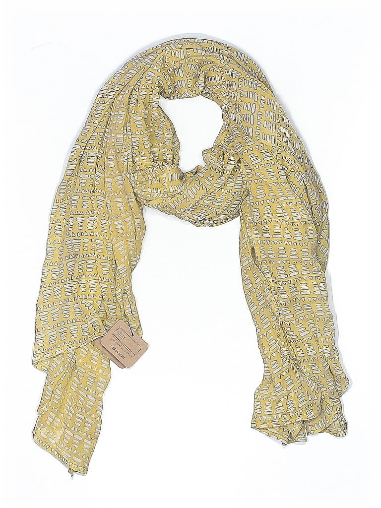 Pre-owned Assorted Brands Scarf In Yellow
