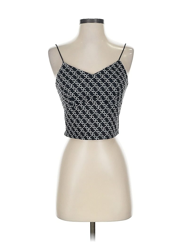 Pre-owned Unbranded Tank Top Black Strapless Neckline Tops