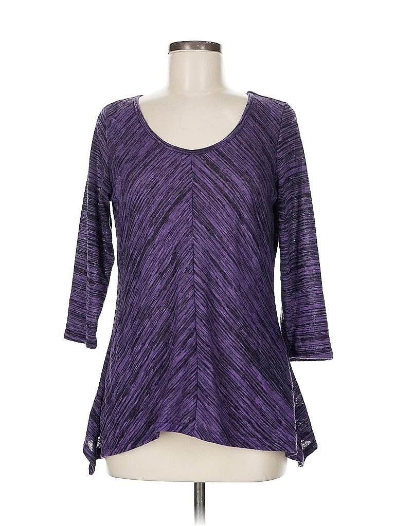 DRESSBARN Pre-owned 3/4 Sleeve Top In Purple