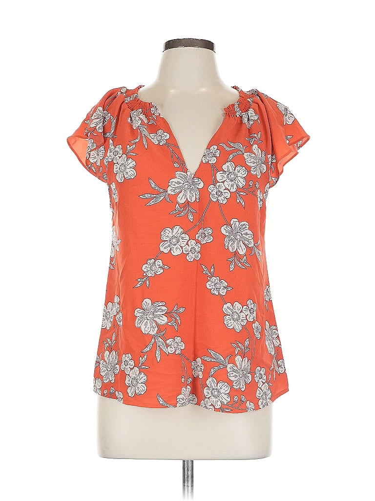 Pre-owned Sanctuary Short Sleeve Blouse In Orange