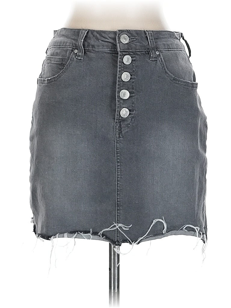 Pre-owned Pacsun Denim Skirt In Gray