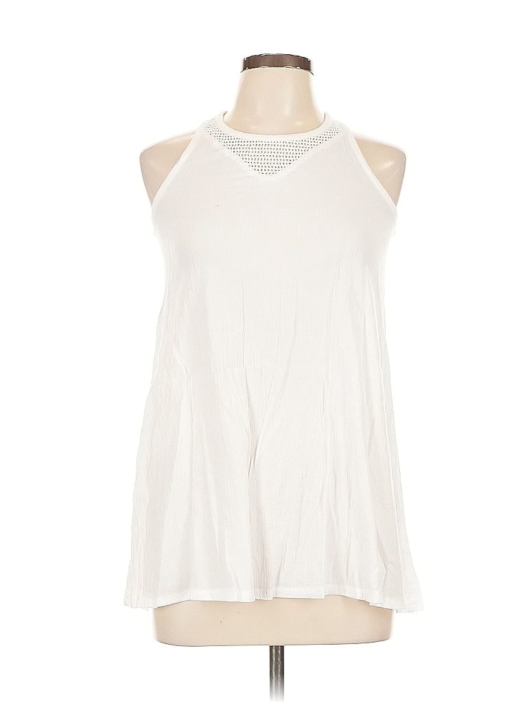 Pre-owned Nordstrom Sleeveless Blouse In White