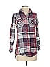 Coupé Collection Plaid Burgundy Long Sleeve Button-Down Shirt Size S - photo 1