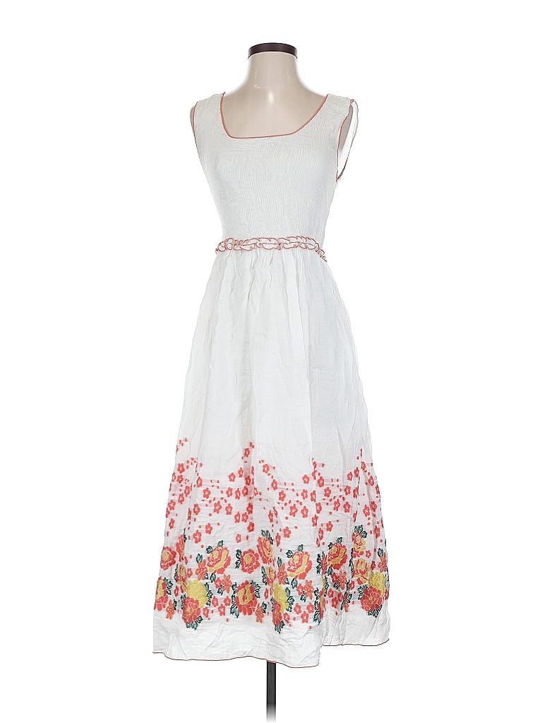 Pre-owned Max Studio Casual Dress In White