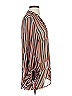 CAbi 100% Polyester Stripes Brown 3/4 Sleeve Blouse Size XS - photo 4
