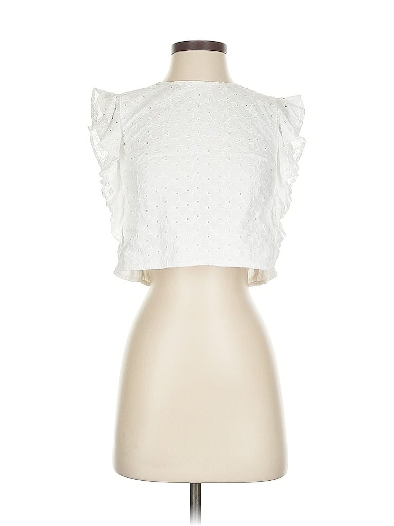 Pre-owned Lilly Pulitzer Sleeveless Blouse In White