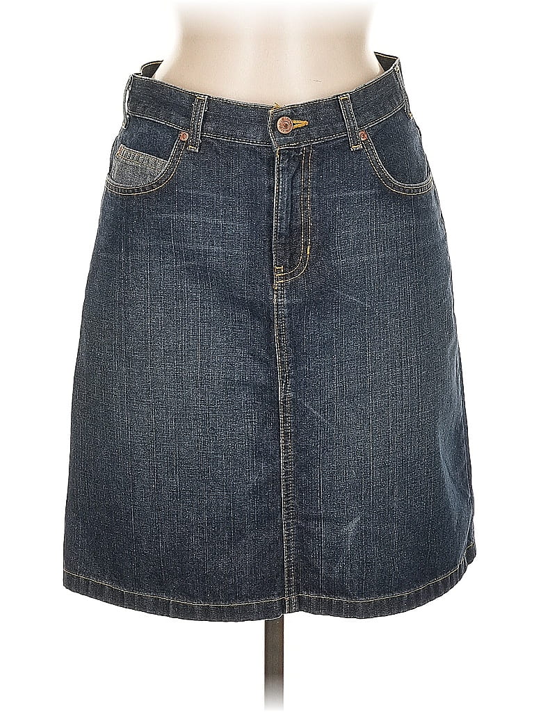 Pre-owned Quiksilver Denim Skirt In Blue