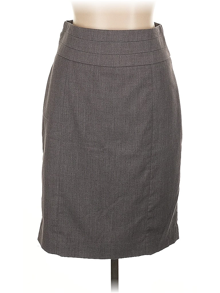 Pre-owned H&m Formal Skirt In Gray