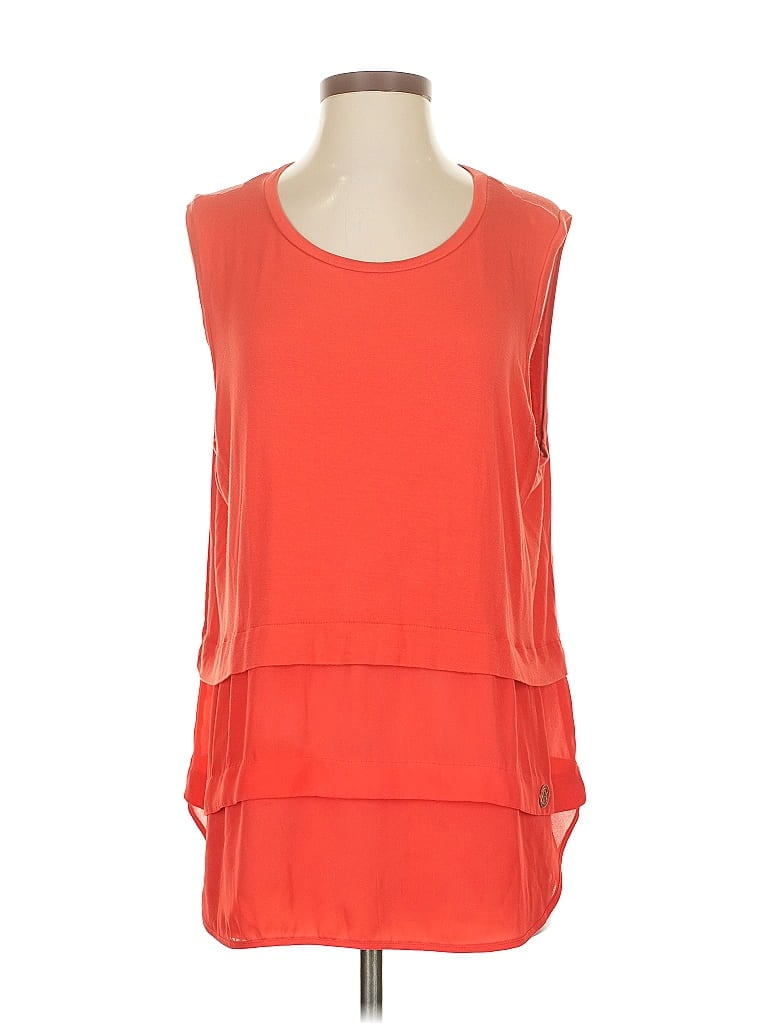 Pre-owned Michael Michael Kors Sleeveless T-shirt In Orange