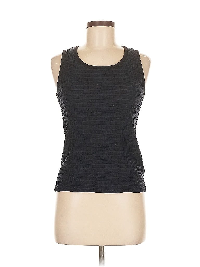 Pre-owned Armani Collezioni Sleeveless Top Teal Halter Neckline Tops In Blue