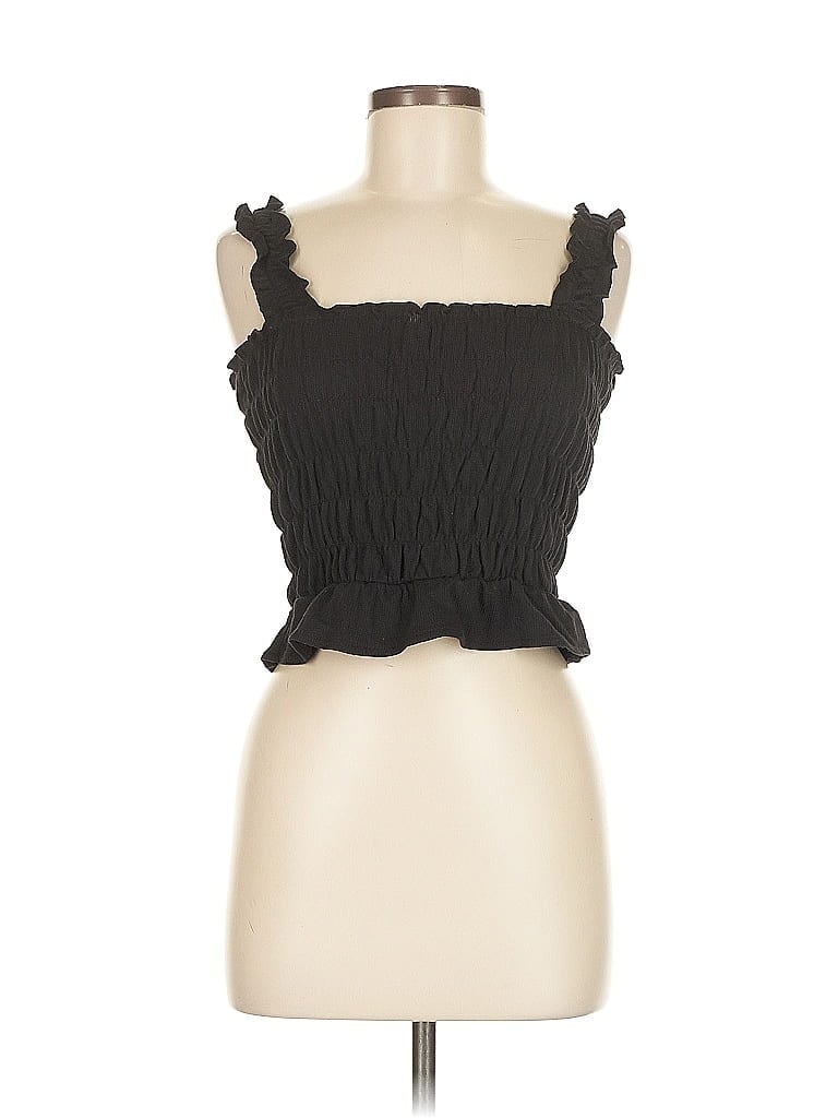 Pre-owned Divided By H&m Sleeveless Blouse In Black