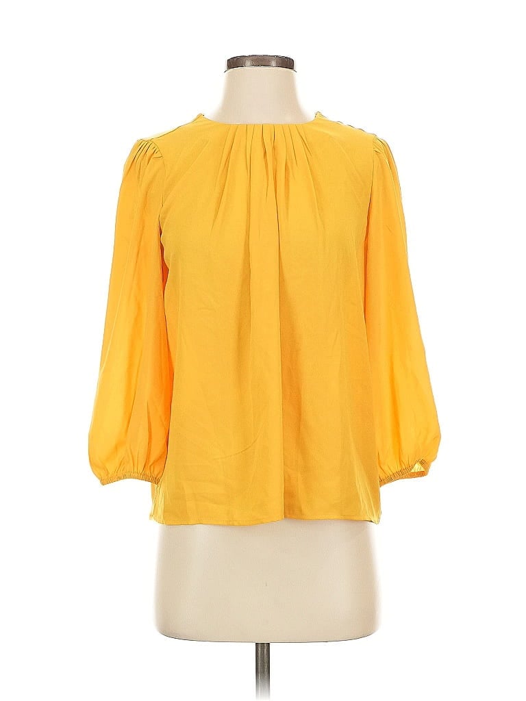 Click to view more detailed imagery on our partner's website Pre-owned Ann Taylor 3/4 Sleeve Blouse In Yellow