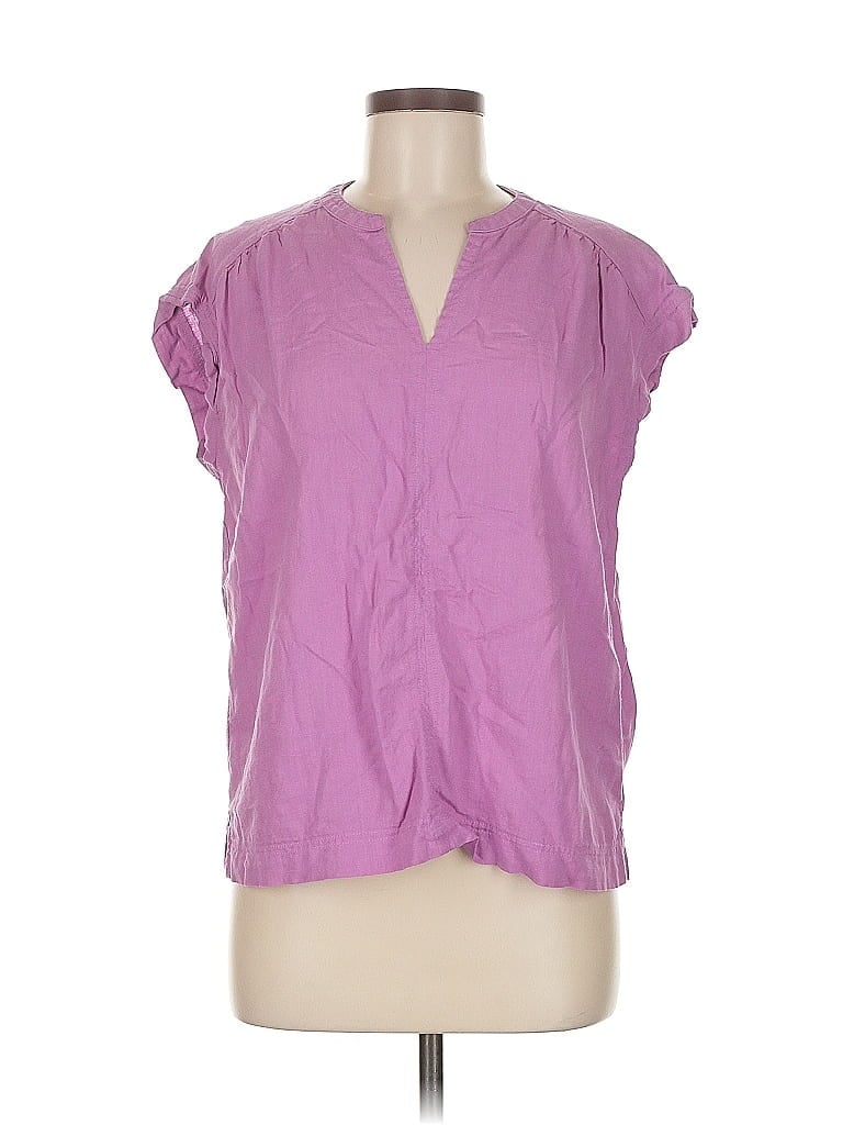 Pre-owned Splendid Short Sleeve Blouse In Purple