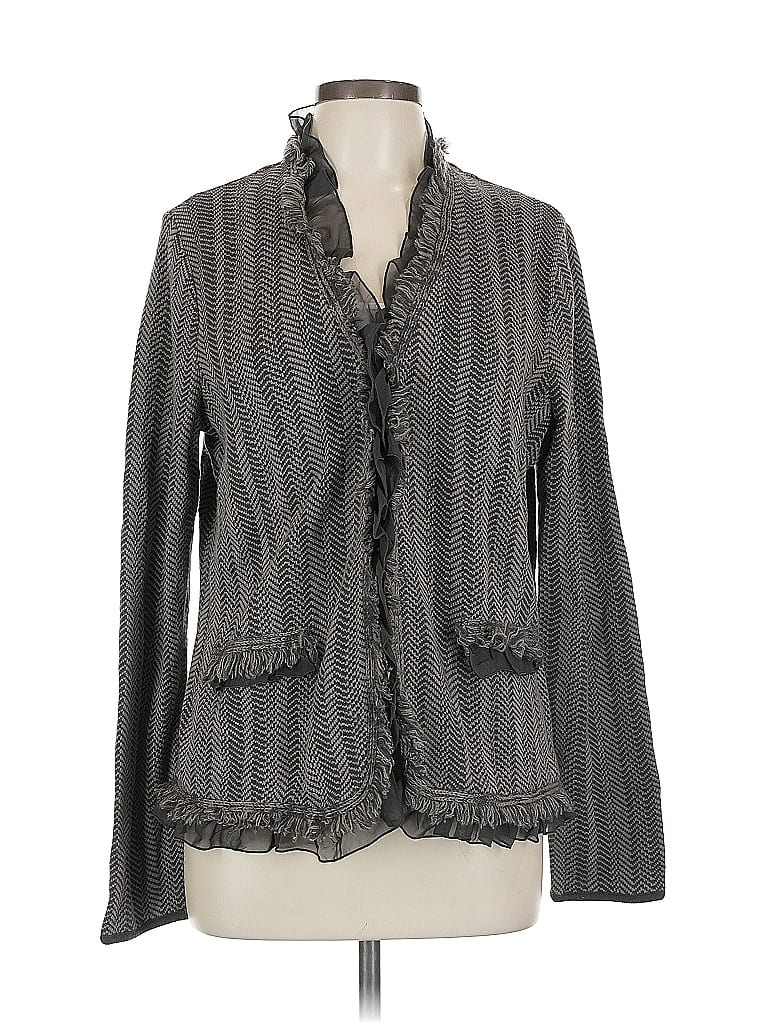 Pre-owned Dana Buchman Cardigan Sweater In Gray