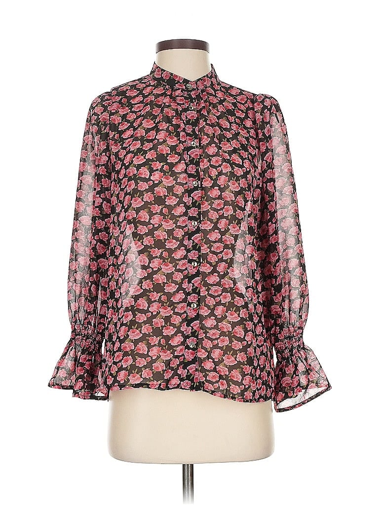 Click to view more detailed imagery on our partner's website Pre-owned Dress Forum 3/4 Sleeve Blouse In Pink