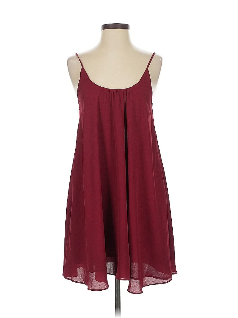 Pre-owned Buddy Love Sleeveless Top Burgundy Halter Neckline Tops