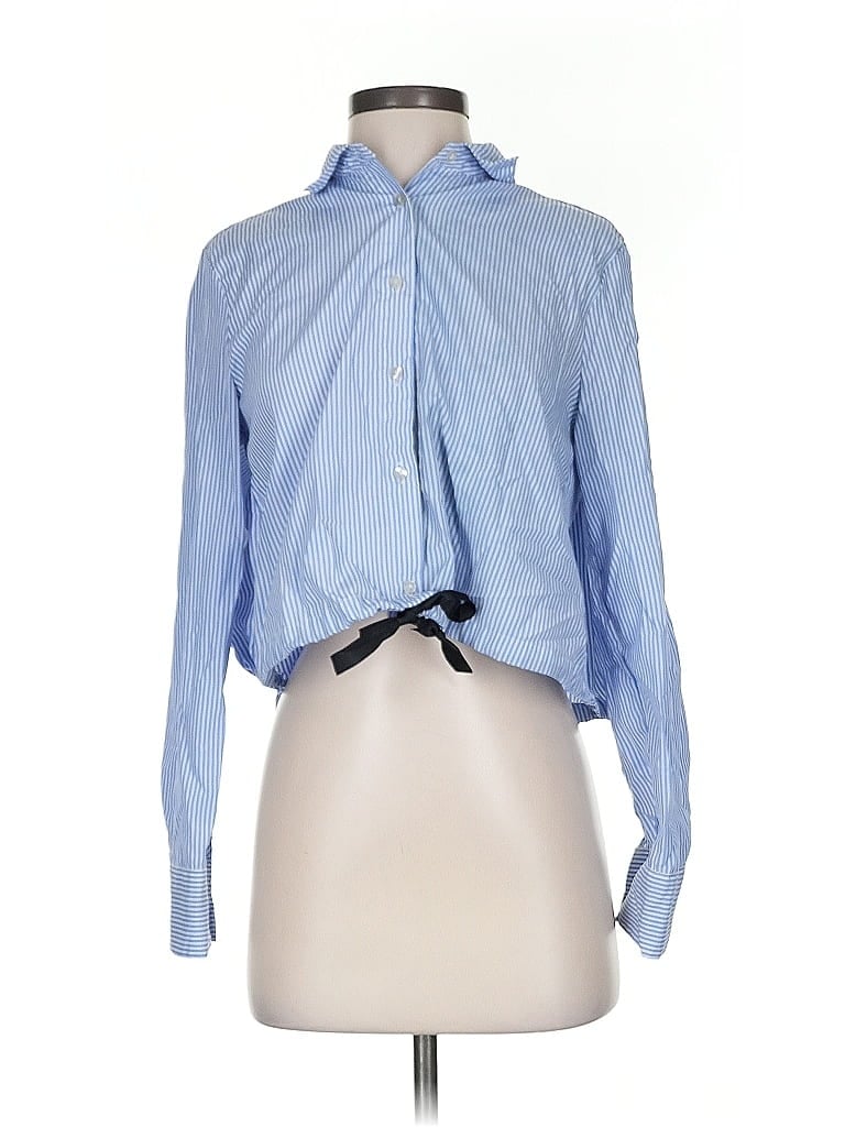 Pre-owned Assorted Brands Long Sleeve Blouse In Blue
