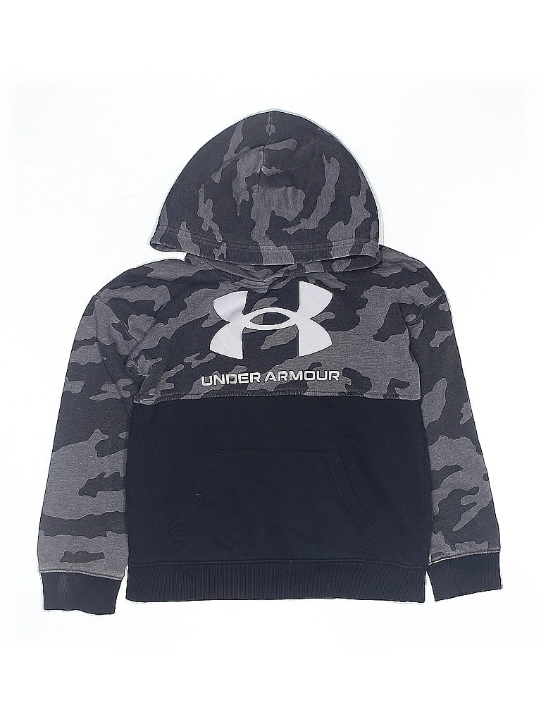 Pre-owned Under Armour Kids' Pullover Hoodie In Black