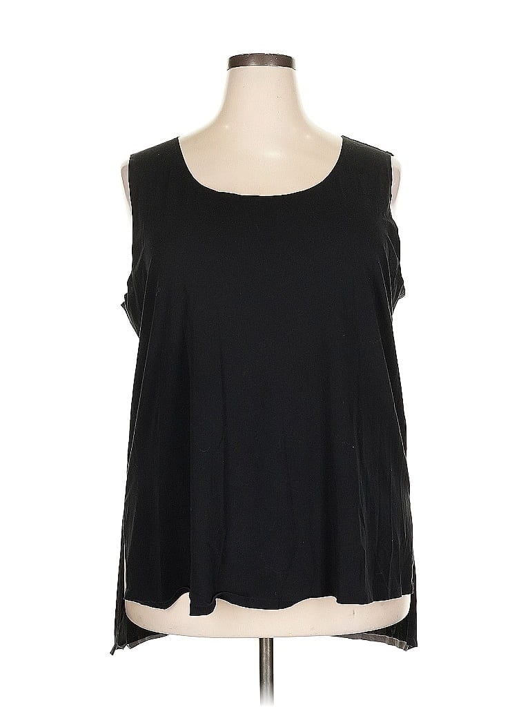 Pre-owned Lafayette 148 Sleeveless T-shirt In Black