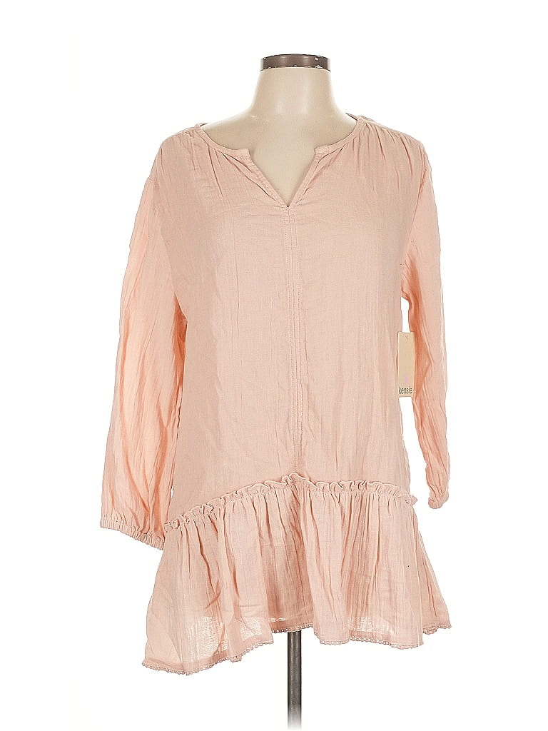 Click to view more detailed imagery on our partner's website Pre-owned Kensie 3/4 Sleeve Blouse In Pink