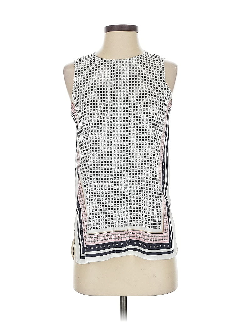 Pre-owned Ann Taylor Sleeveless Blouse In White