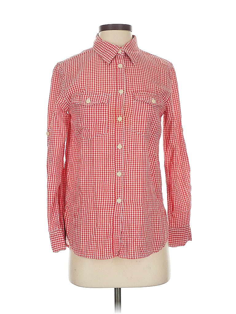Pre-owned Polo Ralph Lauren Long Sleeve Button Down Shirt In Red