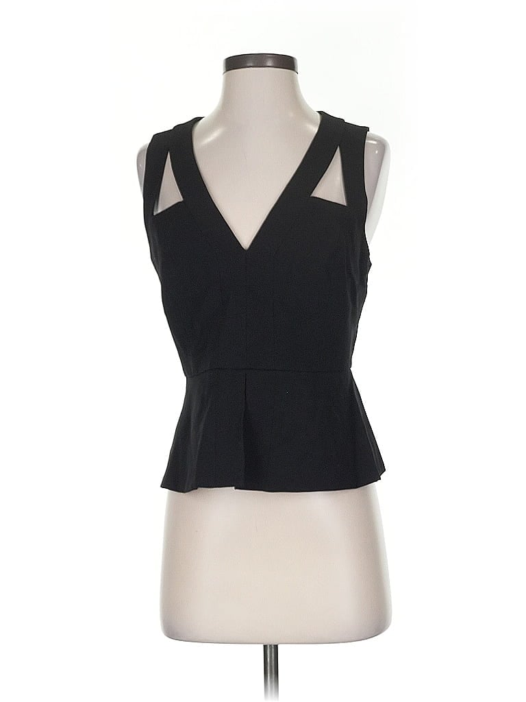 Pre-owned Bcbgmaxazria Sleeveless Blouse In Black