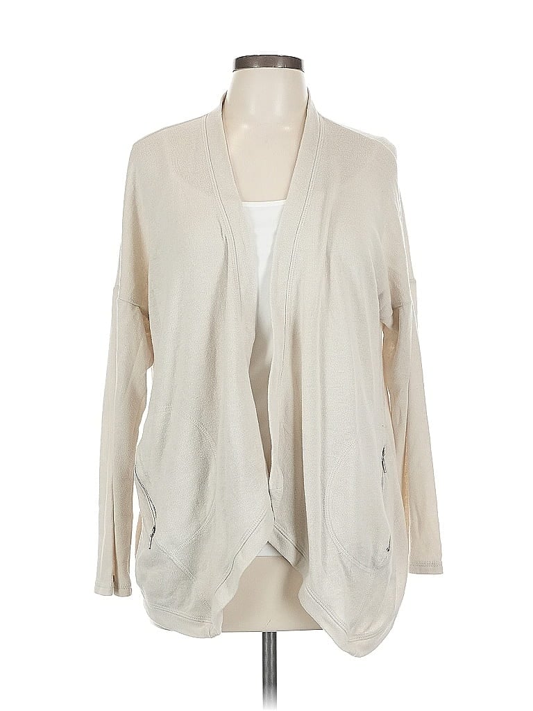 Pre-owned Bobeau Cardigan Sweater In White
