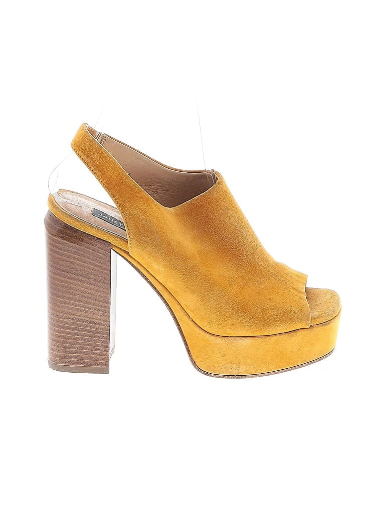 Pre-owned Janet & Janet Heels In Yellow