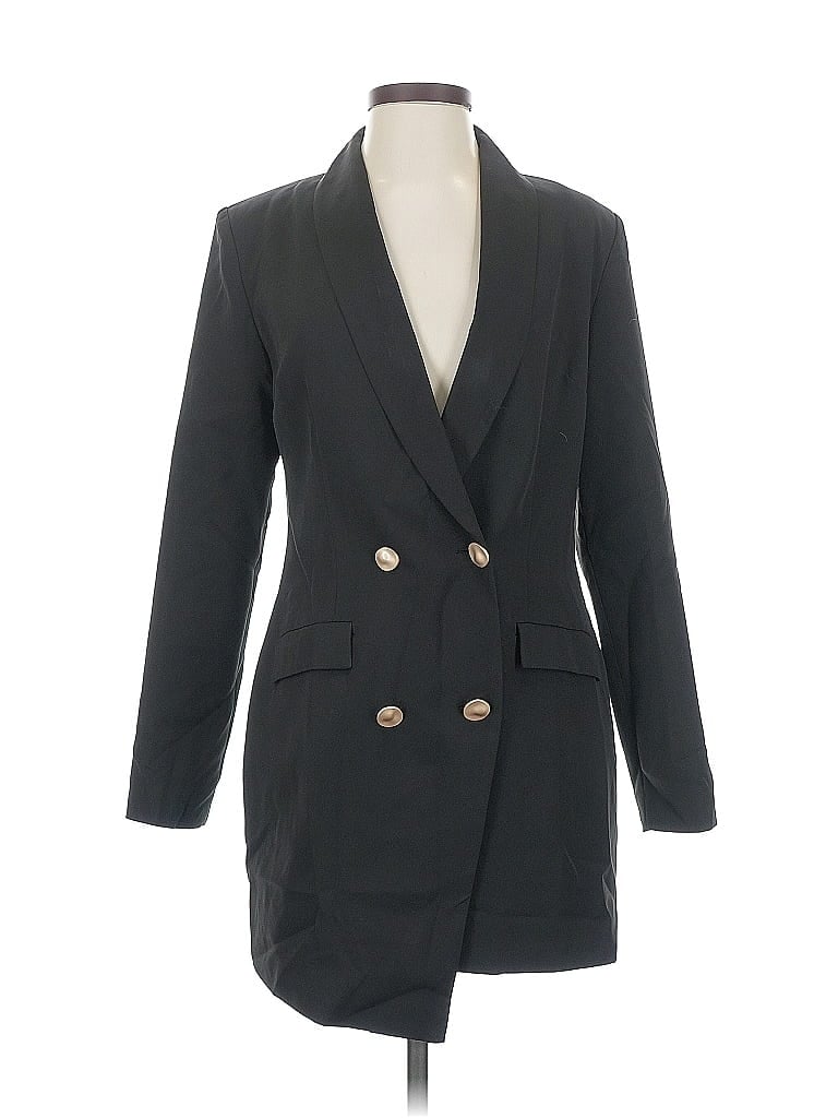 Pre-owned Prettylittlething Blazer Jacket In Black
