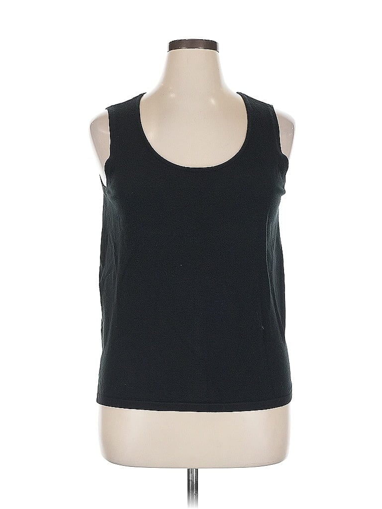 Click to view more detailed imagery on our partner's website Pre-owned Lane Bryant Sleeveless Top Black Scoop Neck Tops