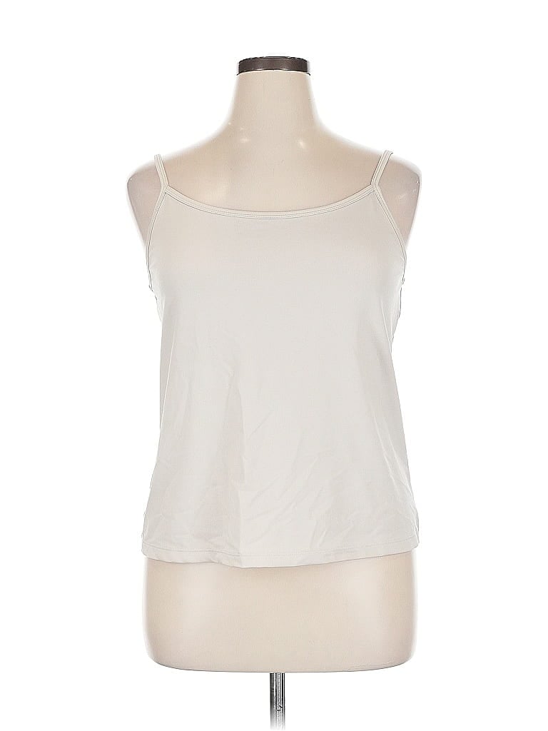 Pre-owned Lane Bryant Tank Top Ivory Strapless Neckline Tops In White