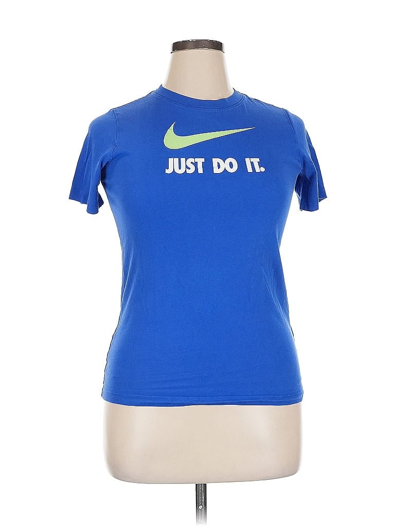 Pre-owned Nike Active T-shirt In Blue