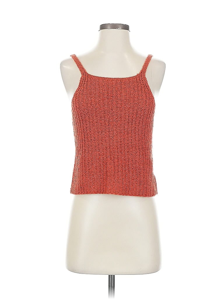 Pre-owned Forever 21 Sweater Vest In Orange
