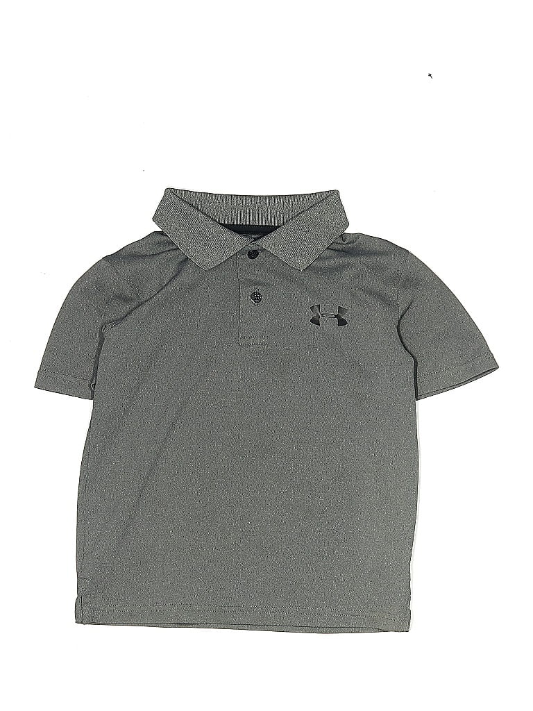Pre-owned Under Armour Kids' Short Sleeve Polo Shirt In Gray