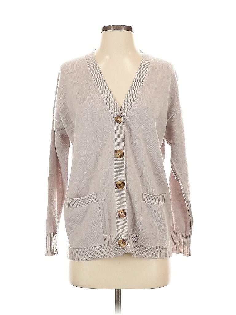 Pre-owned Naadam Cashmere Cardigan Sweater In Gray