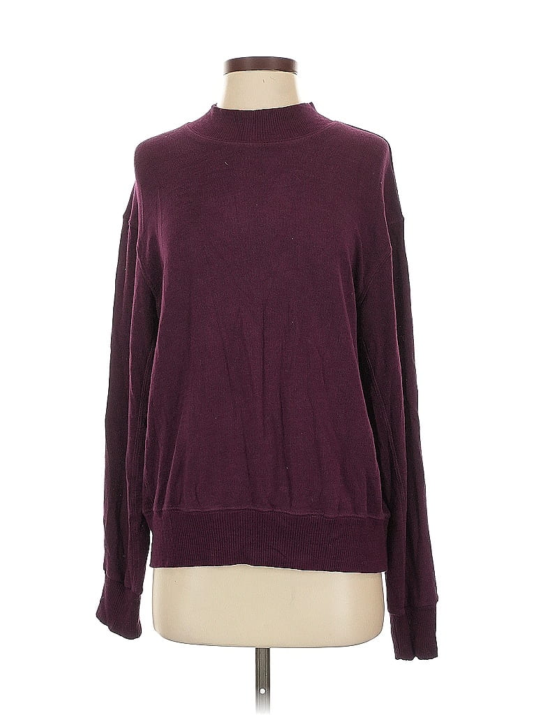 Pre-owned Monrow Turtleneck Sweater In Purple