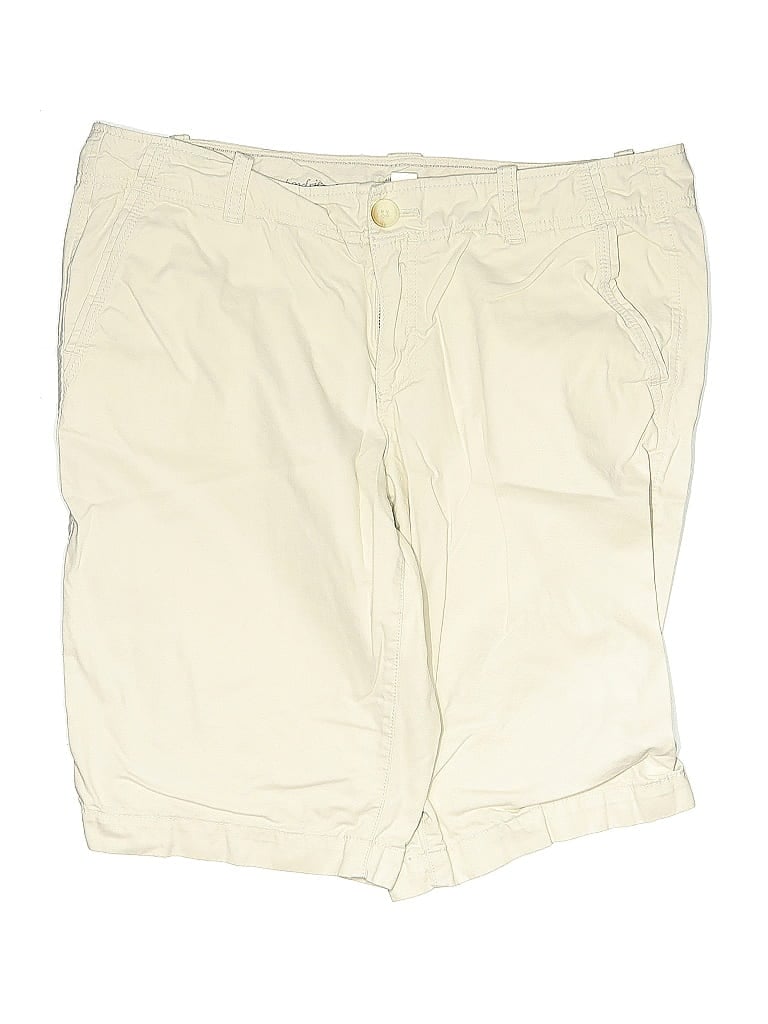 Pre-owned Ann Taylor Loft Outlet Khaki Shorts In White