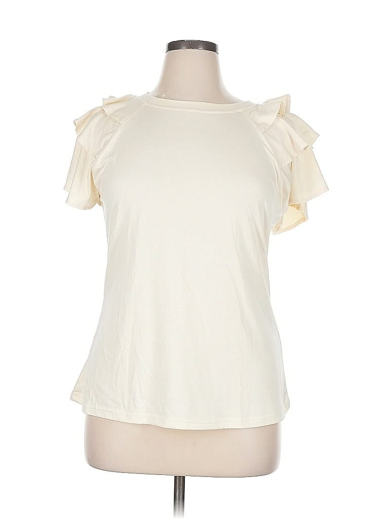 Pre-owned Unbranded Short Sleeve T-shirt In White