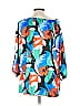 IMAN Tropical Blue 3/4 Sleeve Blouse Size L - photo 2