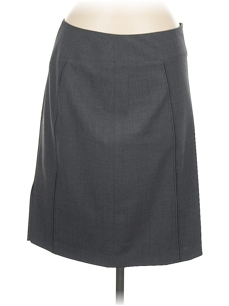 Pre-owned Elie Tahari Wool Skirt In Gray