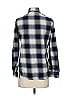 Zara Basic Plaid Blue Long Sleeve Blouse Size S - photo 2