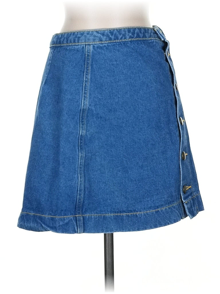 Pre-owned American Apparel Denim Skirt In Blue