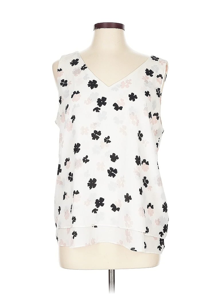 ANN TAYLOR FACTORY Pre-owned Sleeveless Blouse In White